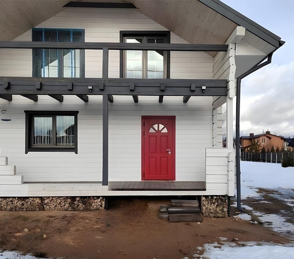 Остекленная дверь с МДФ RAL