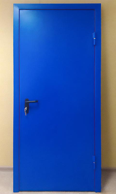 Синяя огнестойкая дверь