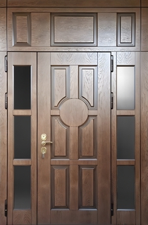 Входная группа с остеклением и терморазрывом (отделка МДФ со шпоном)